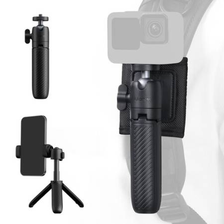 lanzi MT88 - mini statyw 3w1, selfie stick, uchwyt, mocowanie na plecak do nagrywania POV